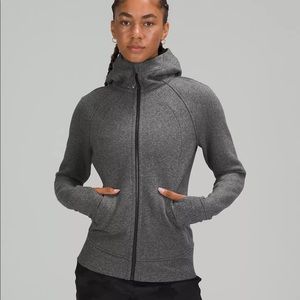 Lululemon Scuba Full Zip Hoodie in Heathered Speckled Black Size 6